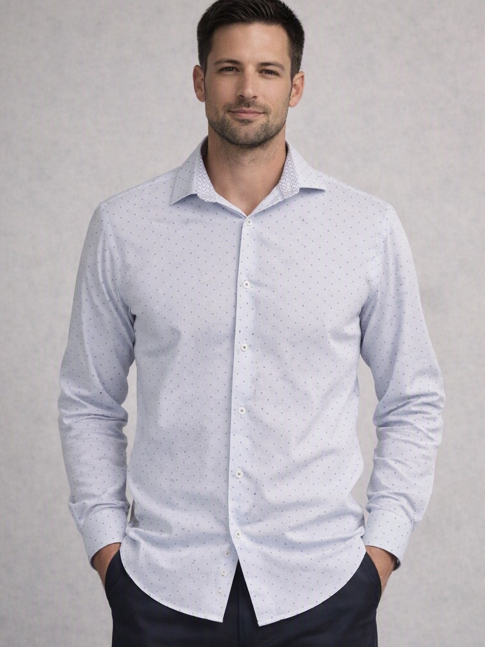 Grafton Button Down Shirt Mens Medium Long Sleeve Blue Slim Fit NWOT